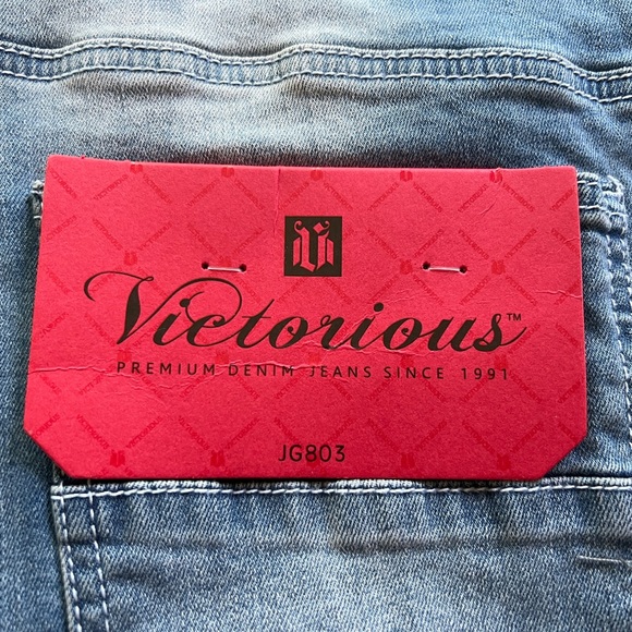 NWT victorious Los Angeles blue jeans size 2XL drawstring 5 pocket front/back - Picture 4 of 10